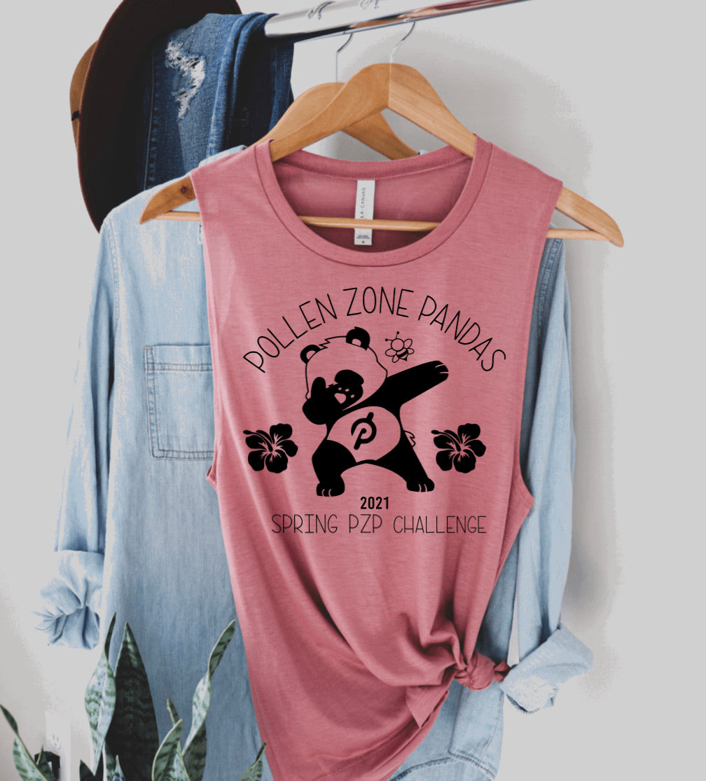 Pollen Zone Pandas Custom Women’s Muscle Tank