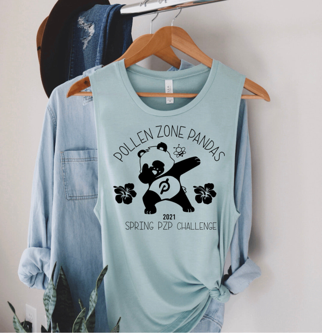 Pollen Zone Pandas Custom Women’s Muscle Tank