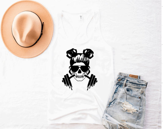 Skull Racerback tank